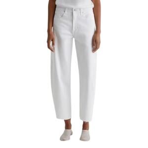 AG ADRIANO GOLDSCHMIED Womens Hattie Barrel Crop Jeans Size 29 US 8 White NWT